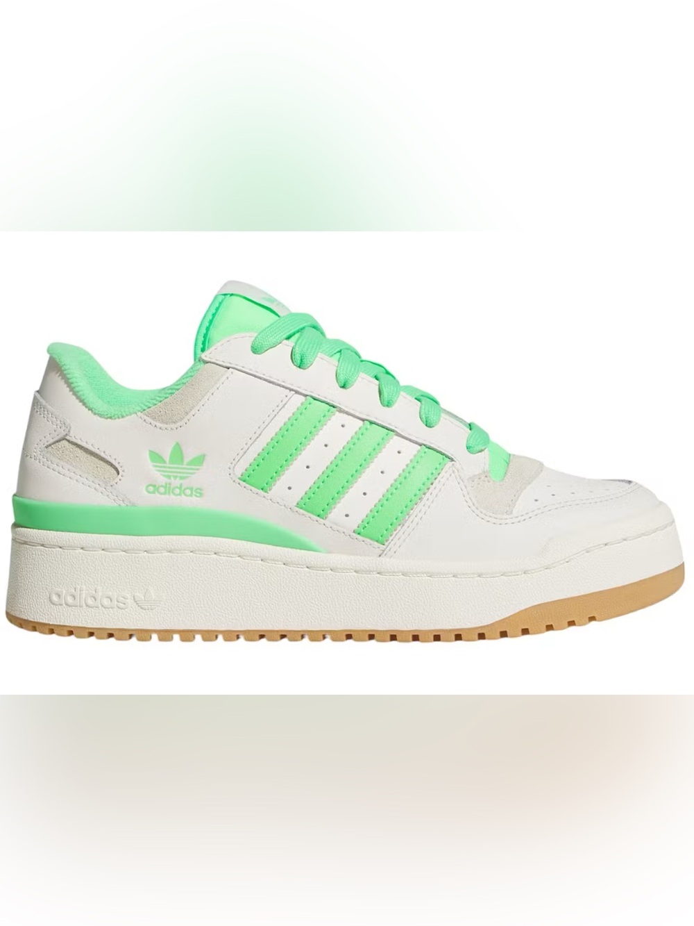 NWT adidas Women’s Forum Bold Stripes Shoes Cloud White Green Off White